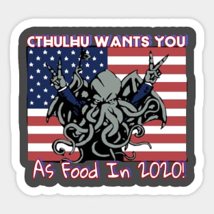 Cthulhu For President Sticker